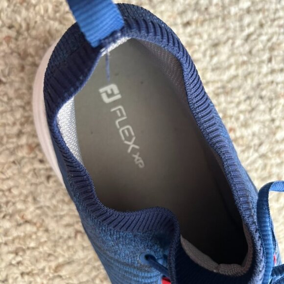 Men's FootJoy Flex XP Golf Shoes - Navy 56268 - Picture 9 of 10